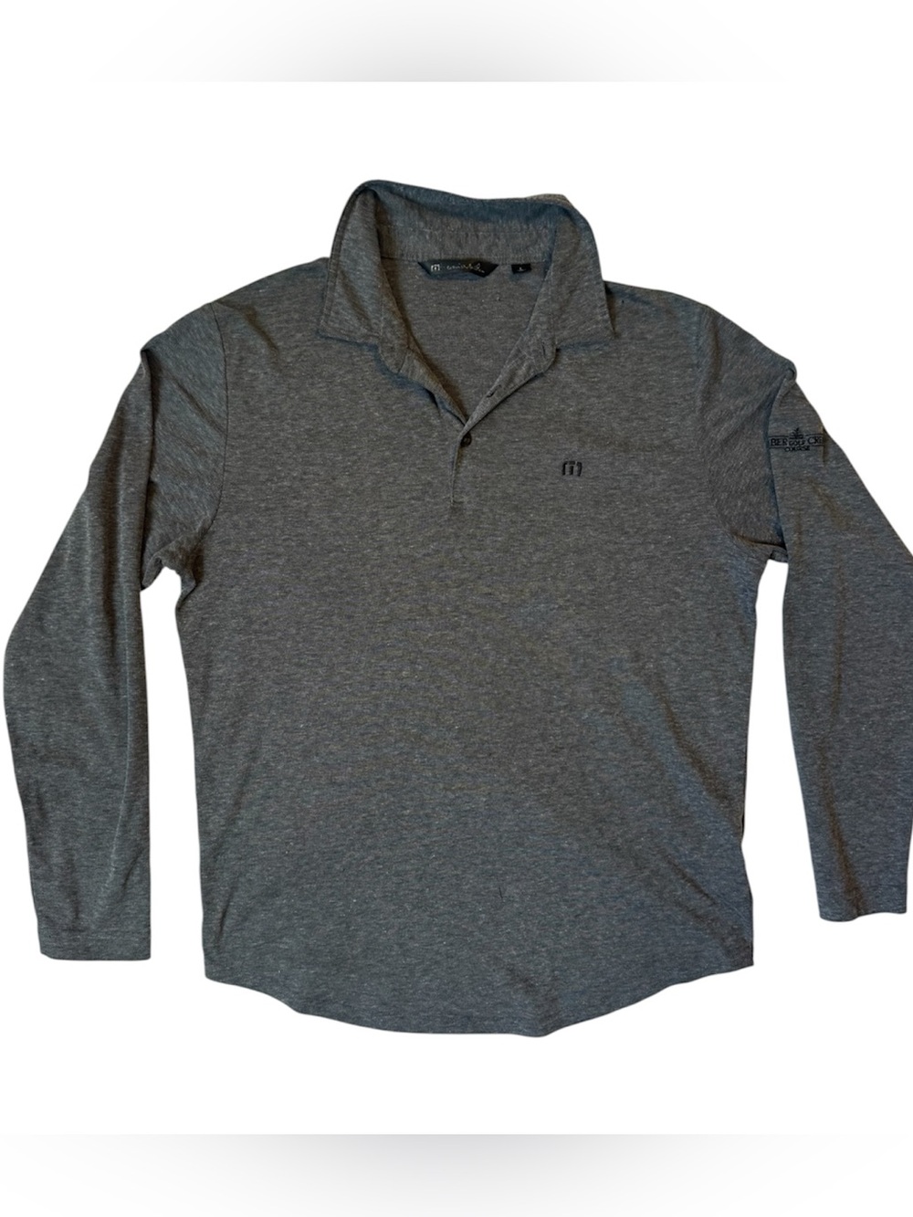 Travis Mathew Men's Heather Gray Long Sleeve Polo